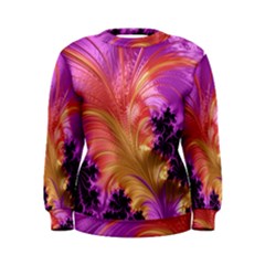 Fractal Puffy Feather Art Artwork Women s Sweatshirt by Pakrebo