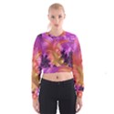 Fractal Puffy Feather Art Artwork Cropped Sweatshirt View1