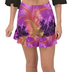 Fractal Puffy Feather Art Artwork Fishtail Mini Chiffon Skirt