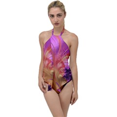 Fractal Puffy Feather Art Artwork Go With The Flow One Piece Swimsuit