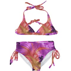 Fractal Puffy Feather Art Artwork Kids  Classic Bikini Set