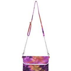 Fractal Puffy Feather Art Artwork Mini Crossbody Handbag