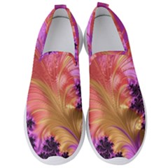 Fractal Puffy Feather Art Artwork Men s Slip On Sneakers