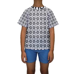 Ellipse Pattern Ellipse Dot Pattern Kids  Short Sleeve Swimwear by Pakrebo