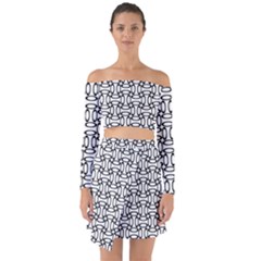 Ellipse Pattern Ellipse Dot Pattern Off Shoulder Top With Skirt Set by Pakrebo