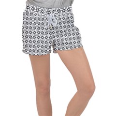 Ellipse Pattern Ellipse Dot Pattern Women s Velour Lounge Shorts