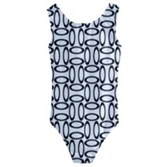 Ellipse Pattern Ellipse Dot Pattern Kids  Cut-out Back One Piece Swimsuit by Pakrebo