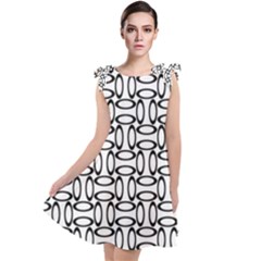 Ellipse Pattern Ellipse Dot Pattern Tie Up Tunic Dress