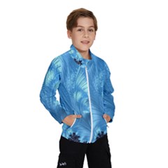 Fractal Art Feather Swirls Puffy Windbreaker (kids) by Pakrebo