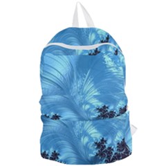 Fractal Art Feather Swirls Puffy Foldable Lightweight Backpack by Pakrebo