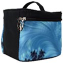 Fractal Art Feather Swirls Puffy Make Up Travel Bag (Big) View1