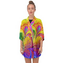 Fractal Bright Exploding Brilliant Half Sleeve Chiffon Kimono