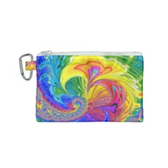 Fractal Bright Exploding Brilliant Canvas Cosmetic Bag (small)