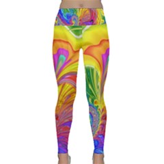 Fractal Bright Exploding Brilliant Lightweight Velour Classic Yoga Leggings