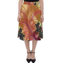 Fractal Feather Artwork Art Classic Midi Skirt