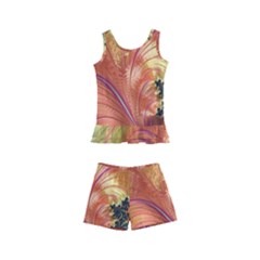 Fractal Feather Artwork Art Kids  Boyleg Swimsuit