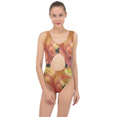 Fractal Feather Artwork Art Center Cut Out Swimsuit