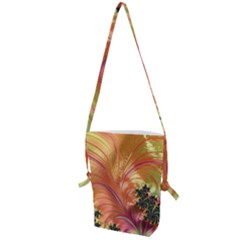 Fractal Feather Artwork Art Folding Shoulder Bag