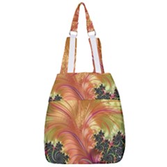 Fractal Feather Artwork Art Center Zip Backpack