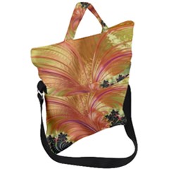 Fractal Feather Artwork Art Fold Over Handle Tote Bag