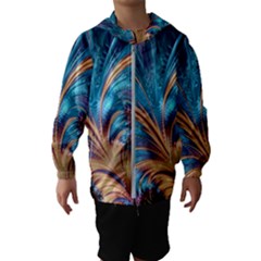 Fractal Art Artwork Psychedelic Hooded Windbreaker (kids)