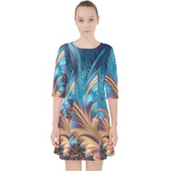 Fractal Art Artwork Psychedelic Pocket Dress by Pakrebo