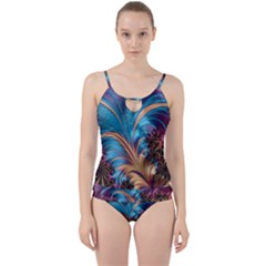 Fractal Art Artwork Psychedelic Cut Out Top Tankini Set by Pakrebo