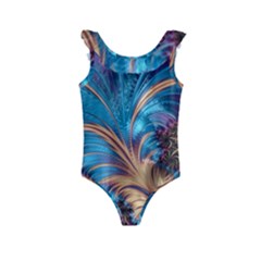 Fractal Art Artwork Psychedelic Kids  Frill Swimsuit