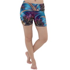 Fractal Art Artwork Psychedelic Lightweight Velour Yoga Shorts