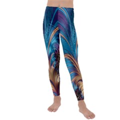 Fractal Art Artwork Psychedelic Kids  Lightweight Velour Leggings