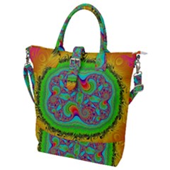 Fractal Art Design Fantasy Light Buckle Top Tote Bag