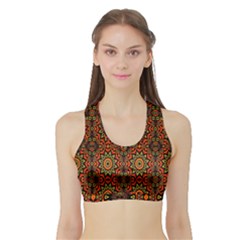 New Stuff 2 4 Sports Bra With Border by ArtworkByPatrick