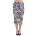 Gray facets Velvet Midi Pencil Skirt View1