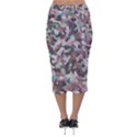 Gray facets Velvet Midi Pencil Skirt View2