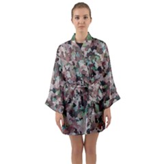 Gray Facets Long Sleeve Kimono Robe by artifiart