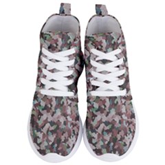 Gray Facets Women s Lightweight High Top Sneakers by artifiart