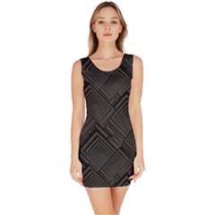 Diagonal Square Black Background Bodycon Dress by Pakrebo