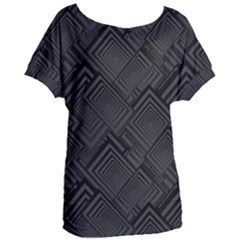 Diagonal Square Black Background Women s Oversized Tee by Pakrebo