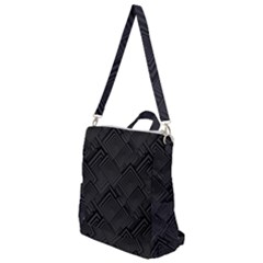 Diagonal Square Black Background Crossbody Backpack