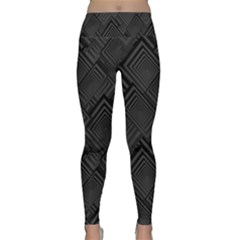 Diagonal Square Black Background Lightweight Velour Classic Yoga Leggings