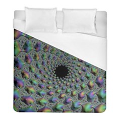 Fractal Rainbow Art Artwork Design Duvet Cover (full/ Double Size) by Pakrebo