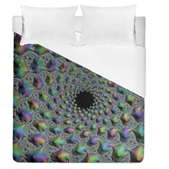 Fractal Rainbow Art Artwork Design Duvet Cover (queen Size) by Pakrebo