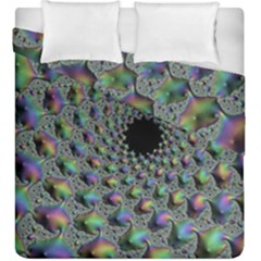 Fractal Rainbow Art Artwork Design Duvet Cover Double Side (king Size) by Pakrebo