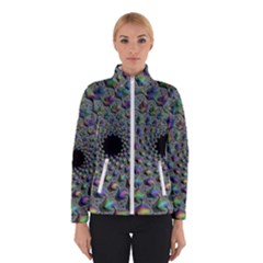 Fractal Rainbow Art Artwork Design Winter Jacket by Pakrebo