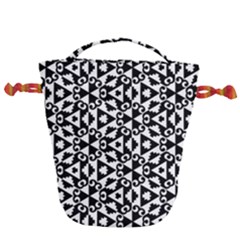 Geometric Tile Background Drawstring Bucket Bag