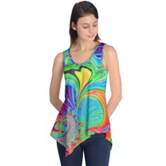 Fractal Art Psychedelic Fantasy Sleeveless Tunic by Pakrebo