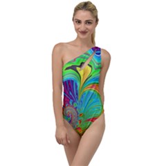 Fractal Art Psychedelic Fantasy To One Side Swimsuit by Pakrebo