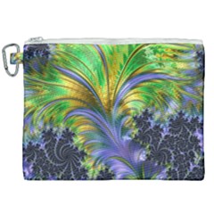 Fractal Gothic Dark Texture Canvas Cosmetic Bag (xxl) by Pakrebo