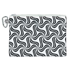 Soft Pattern Repeat Monochrome Canvas Cosmetic Bag (xl) by Pakrebo