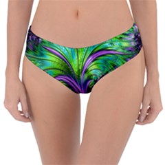 Fractal Art Artwork Feather Swirl Reversible Classic Bikini Bottoms by Pakrebo